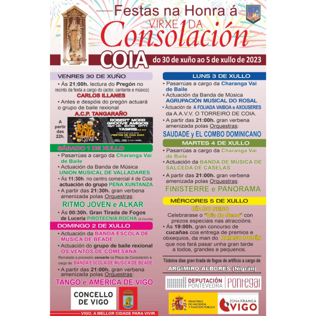 Las fiestas de Coia ya preparan su gran montaje: noria, montaña rusa y las mejores orquestas