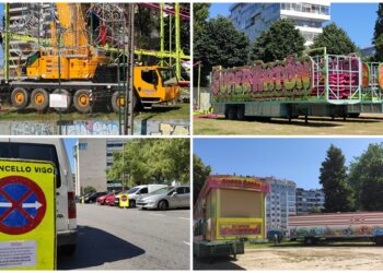Las fiestas de Coia ya preparan su gran montaje: noria, montaña rusa y las mejores orquestas