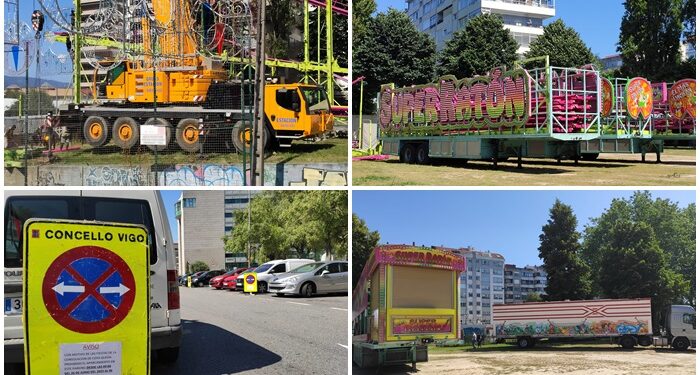 Las fiestas de Coia ya preparan su gran montaje: noria, montaña rusa y las mejores orquestas