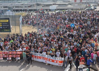 Los trabajadores del metal se preparan para movilizarse ante el Ifevi en la jornada final de Mindtech