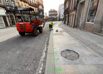 La calle Elduayen quedará “humanizada” en septiembre tras las excavaciones y las obras de micropilotaje