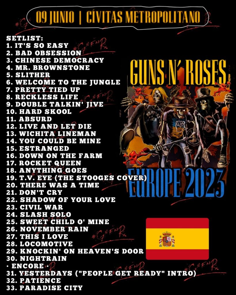 Guns N’ Roses triunfa en Madrid sin llegar al lleno: tres horas y media de "rock de siempre"
