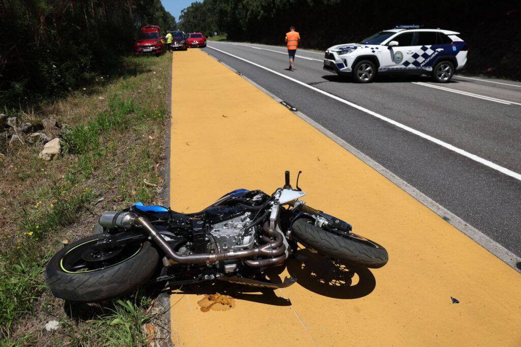 Accidente de moto en A Guarda