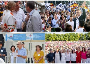 Familia, vermú o festival: planes de los líderes gallegos antes del 23J