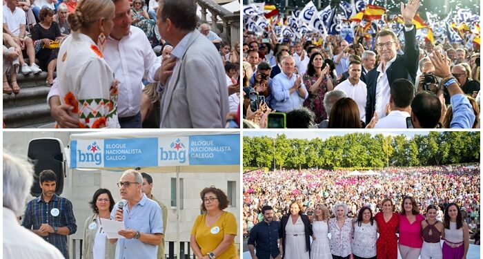 Familia, vermú o festival: planes de los líderes gallegos antes del 23J