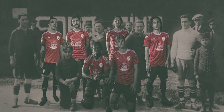 El Celta destapa la segunda equipación del centenario, que viaja al año en que empezó todo