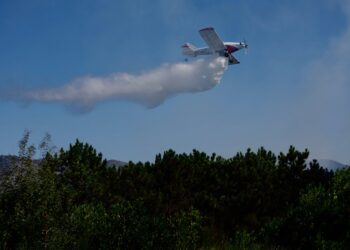 Extinguido el incendio forestal declarado junto a la vía rápida en O Rosal