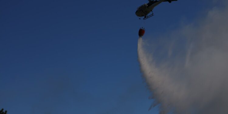 Extinguido el incendio forestal declarado junto a la vía rápida en O Rosal