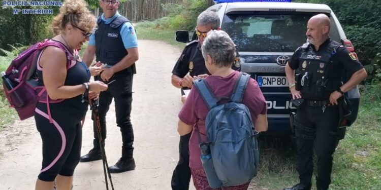 Policía Nacional y portuguesa patrullan el Camino a su paso por Vigo y Redondela