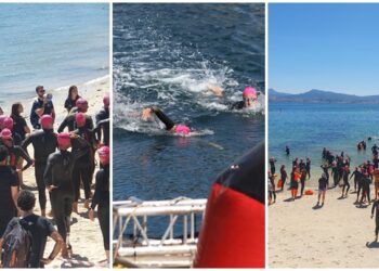 Mario Méndez y Ana Pérez se imponen en la Travesía a Nado de la Ría