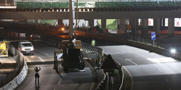 Restricciones de tráfico de varias semanas en un tramo de la autovía A-55