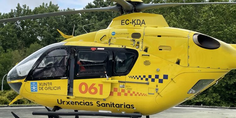 Evacuado al Cunqueiro en helicóptero un ciclista en estado grave que sufrió una caída