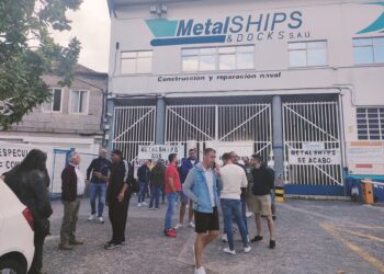 El astillero vigués Metalships inicia la huelga indefinida con “seguimiento total” y una denuncia ante Inspección