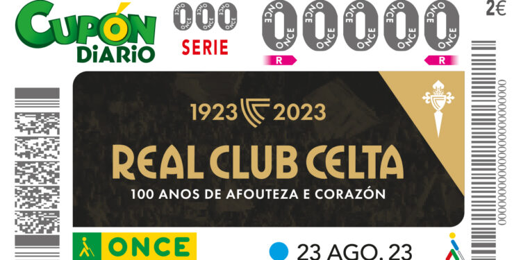 El cupón de la ONCE celebra los ‘100 anos de afouteza e corazón’ del Celta