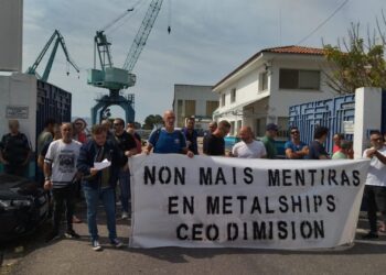 Nueva concentración contra los despidos en Metalships en la décima jornada de huelga indefinida