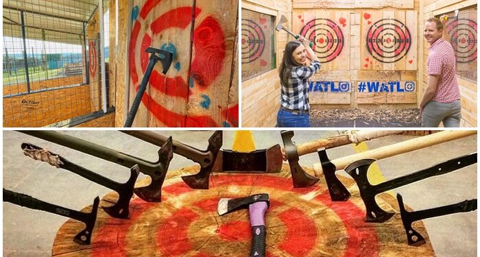 humor amarillo lanzamiento de hacha