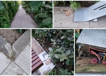 Críticas por la falta de limpieza y el «abandono general» de las rampas de la Gran Vía