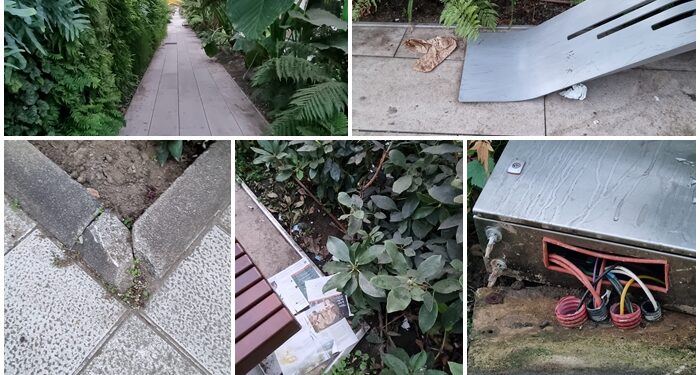 Críticas por la falta de limpieza y el «abandono general» de las rampas de la Gran Vía