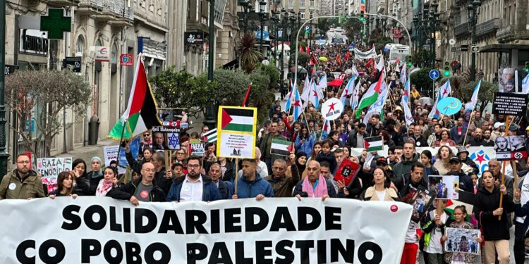 Nueva manifestación en Vigo por la libertad de Palestina