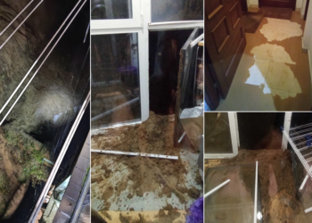Un deslizamiento de tierra obliga a desalojar un edificio del Barrio do Cura de Vigo