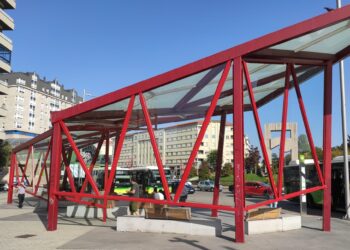 La marquesina de la plaza de América ya tiene su demandada protección contra el mal tiempo