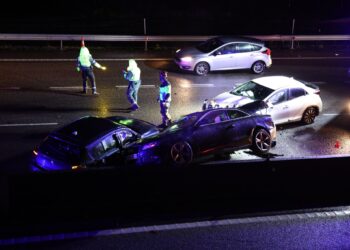 Ni un día sin accidente de tráfico en la A-55: colisionan cuatro coches en Mos