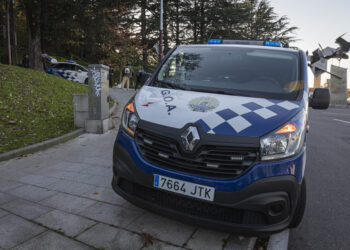 Agentes de la Policía Local de Vigo durante una intervención