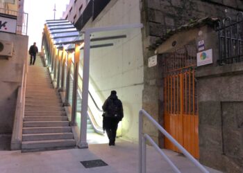 Las escaleras mecánicas de la Rúa do Talude