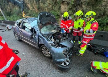 Un accidente en la salida de Vigo por la A-55 deja una persona herida y un enorme atasco