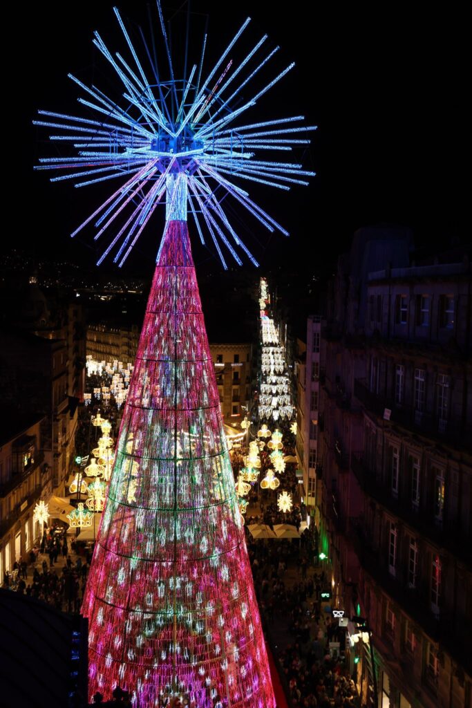 La imagen más espectacular e icónica de la Navidad de Vigo: desde la megaestrella a la noria