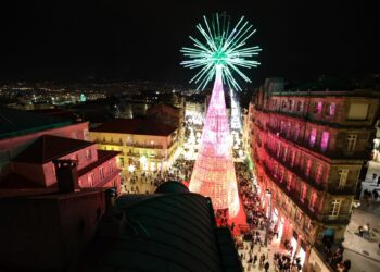 la imagen más espectácular e icónica de la Navidad de Vigo 2023-24