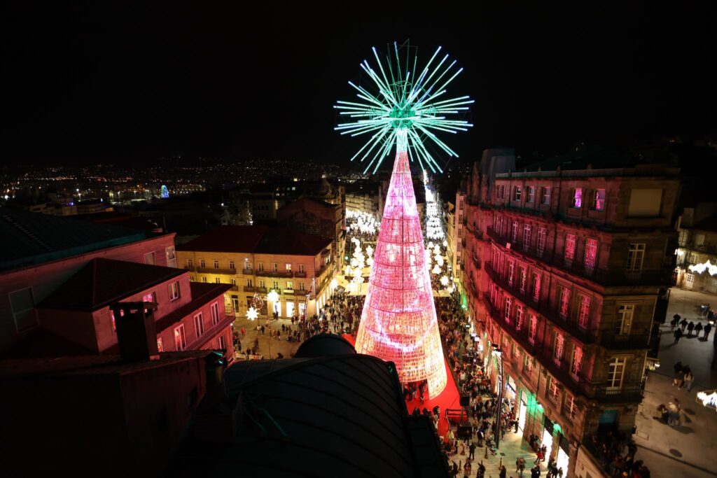 La imagen más espectacular e icónica de la Navidad de Vigo: desde la megaestrella a la noria