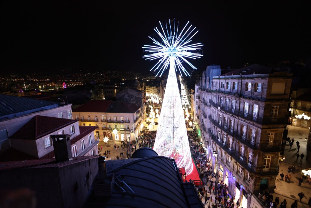 La imagen más espectacular e icónica de la Navidad de Vigo: desde la megaestrella a la noria