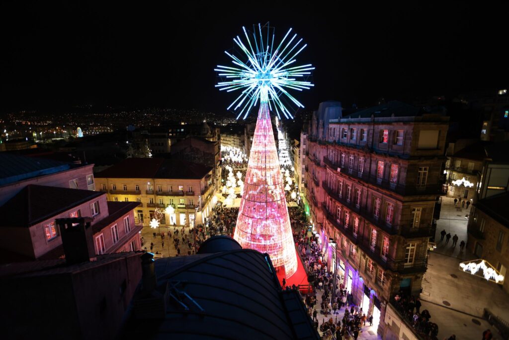 La imagen más espectacular e icónica de la Navidad de Vigo: desde la megaestrella a la noria