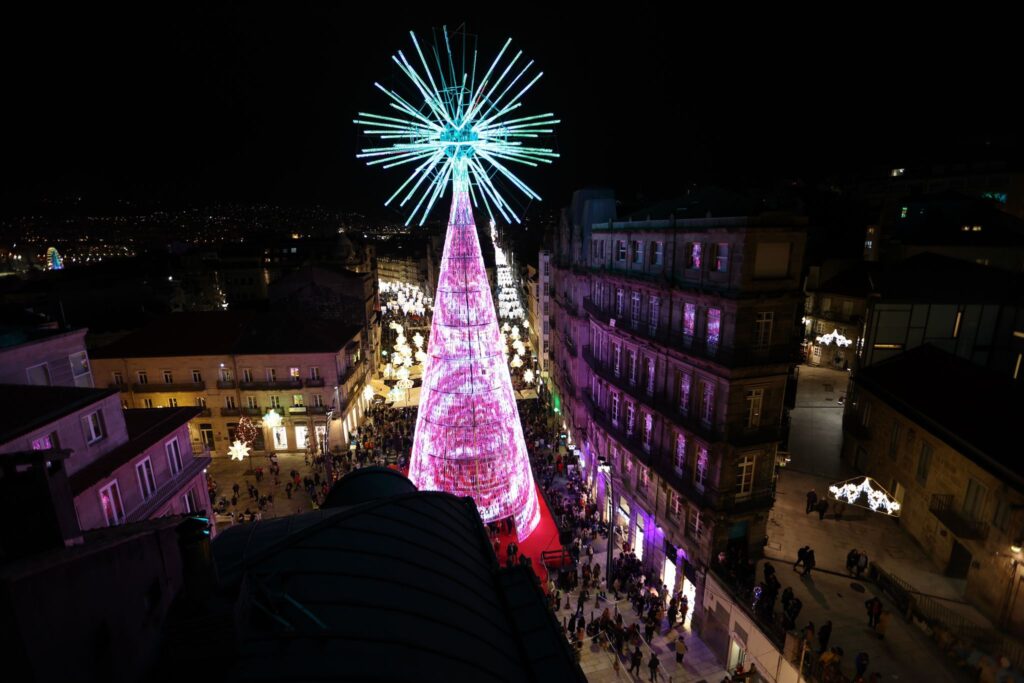 La imagen más espectacular e icónica de la Navidad de Vigo: desde la megaestrella a la noria