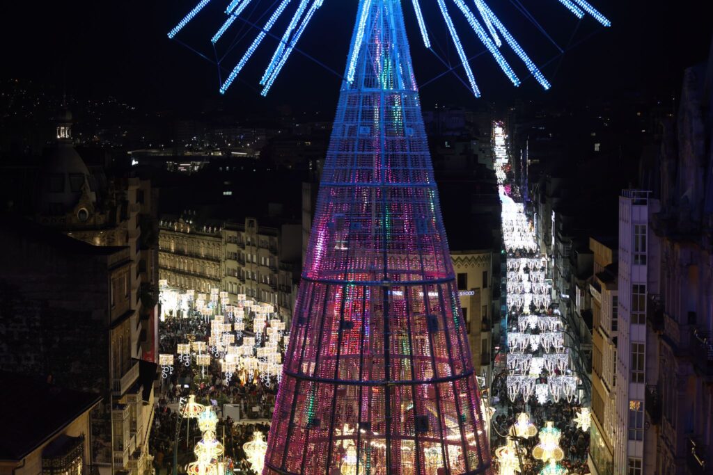 La imagen más espectacular e icónica de la Navidad de Vigo: desde la megaestrella a la noria