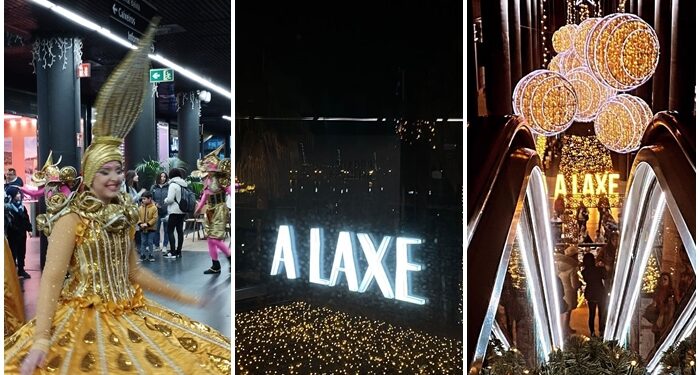 A Laxe ilumina su pantalla gigante para abrir la Navidad: así será un mes cargado de eventos