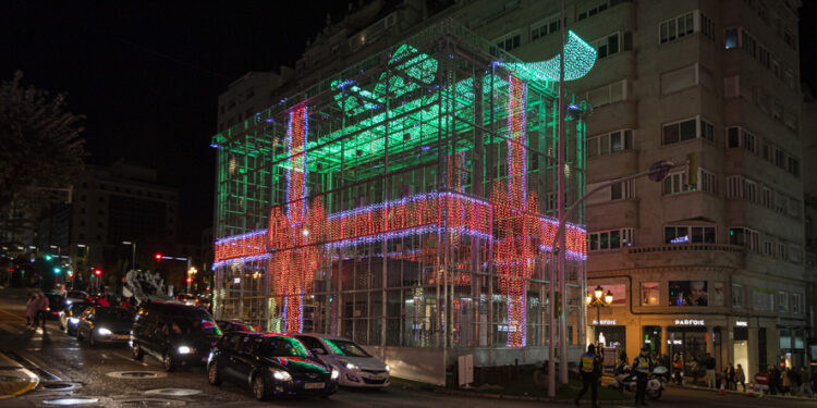 Un tramo de la Gran Vía de Vigo cierra durante una hora para encender la Navidad en El Corte Inglés