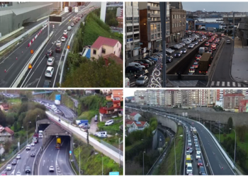 Llegó la Navidad a Vigo… y los atascos: primer gran colapso en los accesos