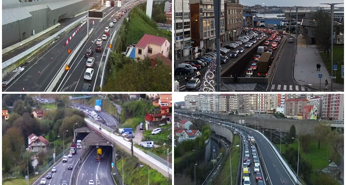 Llegó la Navidad a Vigo… y los atascos: primer gran colapso en los accesos