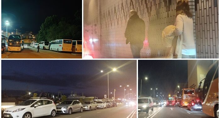Escenas insólitas con peatones en el túnel y coches aparcados en Beiramar: crónica del primer caos de la Navidad de Vigo