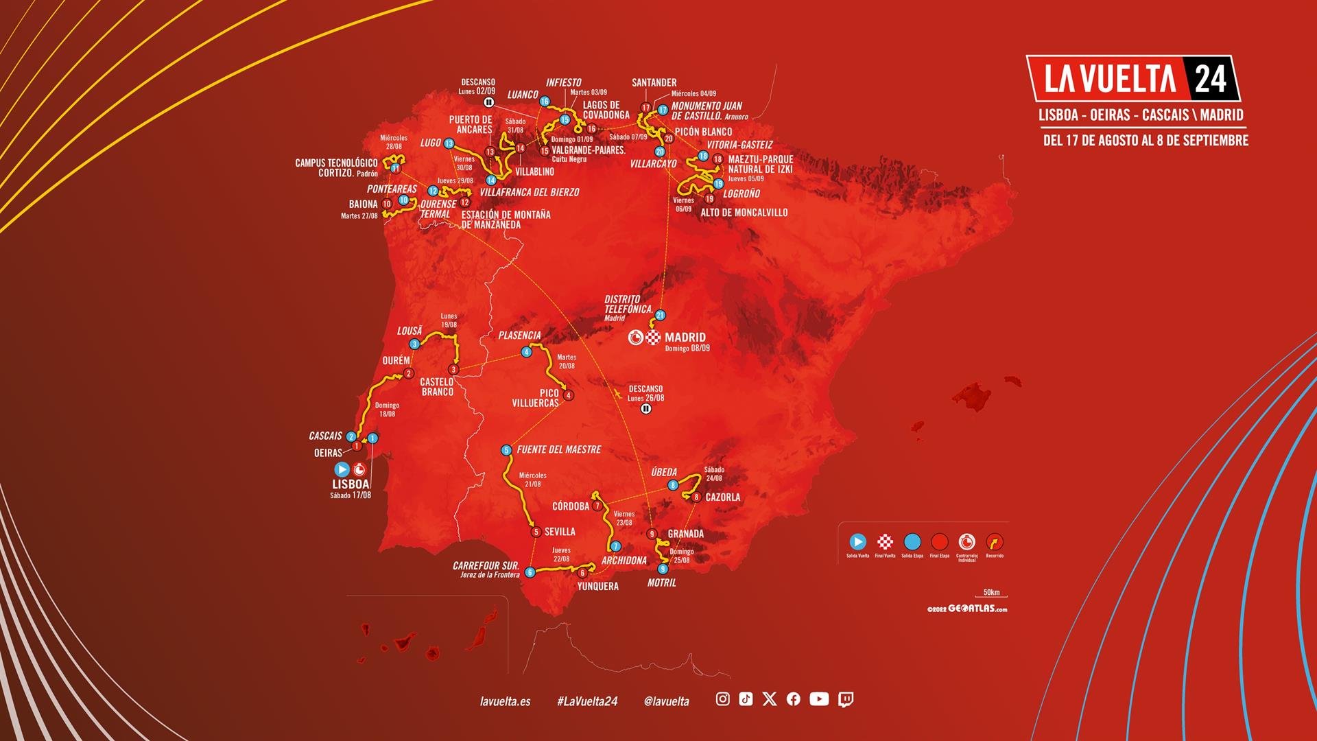 Galicia acogerá cuatro etapas de La Vuelta 24, una de ellas entre Ponteareas y Baiona VigoÉ