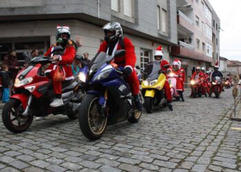 Cuenta atrás para el regreso de la Papanoelada Motera del Val Miñor, que terminará con una chocolatada