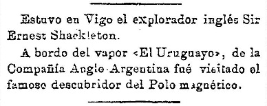 El explorador Shakleton hace escala en Vigo, rumbo a la Antártida