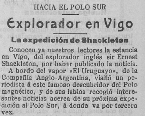 El explorador Shakleton hace escala en Vigo, rumbo a la Antártida