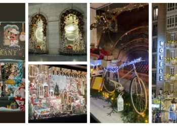 En busca de los escaparates de Vigo mejor iluminados