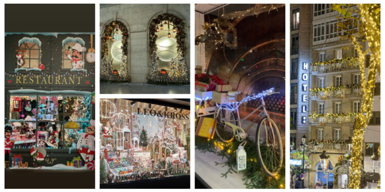 En busca de los escaparates de Vigo mejor iluminados