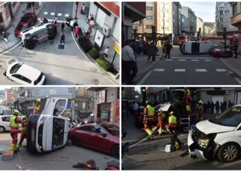 Uno de los conductores implicados en la colisión con vuelco de Teis, positivo en alcohol