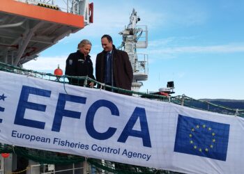 Vigo recibe al «Ocean Protector», uno de los tres barcos fletados por la Agencia Europea de Pesca
