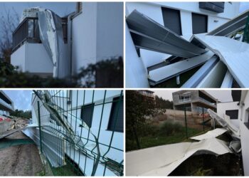 La borrasca "Irene" hace volar 100 metros un tejado en Monteferro